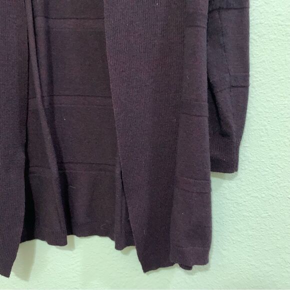 41 HAWTHORN Cardigan women’s small wine purple open front longline. - Picture 5 of 10